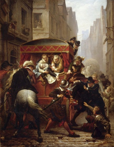 Assassination of Henry IV, King of France, 1610, May 14 (Charles-Gustave Housez) (1822-1894) Musée national du château de Pau, P12