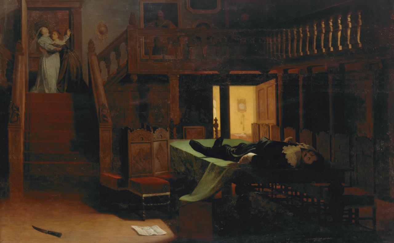 Assassination of George Villiers, Duke of Buckingham, August 23, 1628 (David Wilkie Wynfield) (1837-1887) National Gallery of Victoria, Melbourne, p.307.12-1