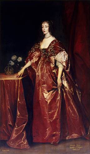 Henrietta-Maria,  1638 (Anthony van Dyck) (1599-1641) State Hermitage Museum, St. Petersburg      Walpole Collection 