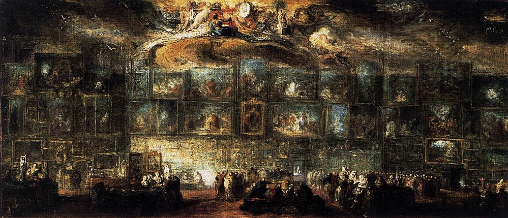 The Salon of 1779  (Gabriel Jacques de Saint-Aubin)