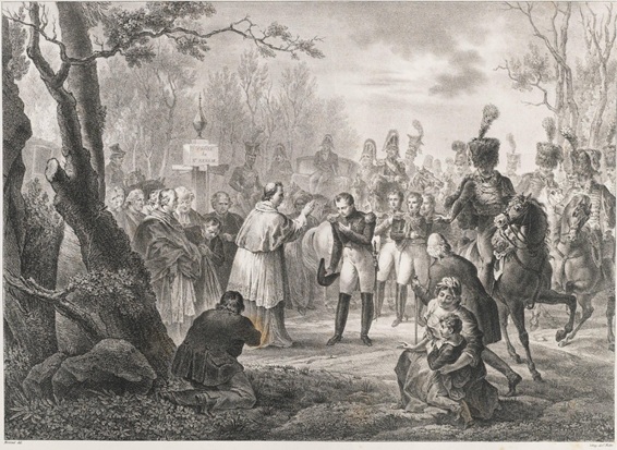 Pope Pius VII arrives at Fontainebleau, 1804, November 25 (Charles Etienne Pierre Motte) (1785-1836)  Seattle Art Museum, WA, 44.60