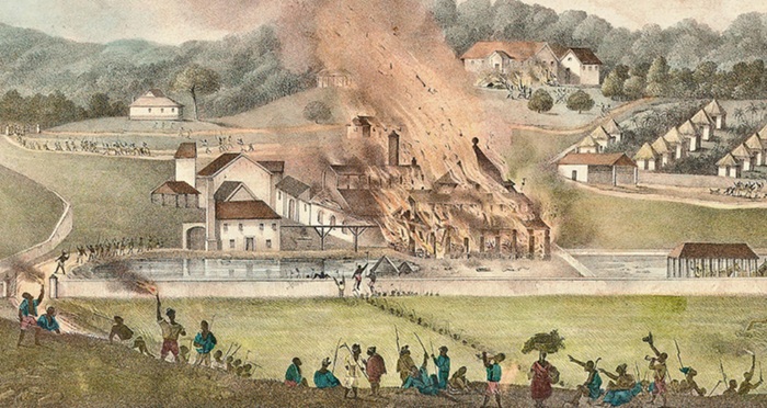 Baptist War - Destruction of the Roehampton Estate, Jamaica, 1832, January 5 
Adolphe Duperly (1801–1864)