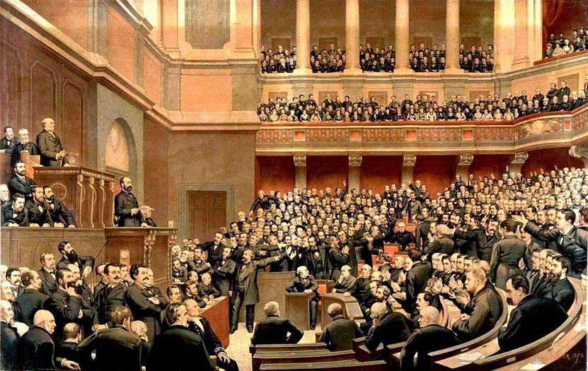 M. Thiers is proclaimed liberator at the National Assembly, 1877, June 16 (Jules-Arsène Garnier) Musée de l