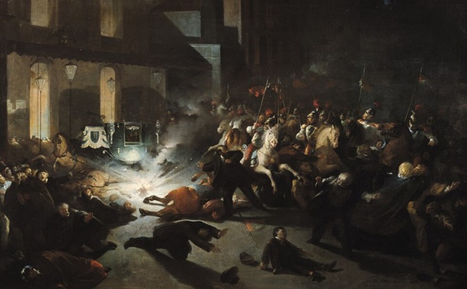 Attempted Assassination of French Emperor  Napoleon III fails, 1858, January 14th (H. Vittori) 