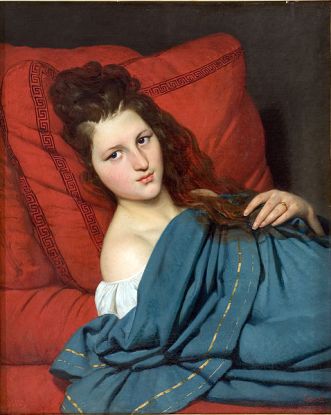 A Young Woman Reclining, possibly the artists wife, ca. 1829 (Joseph Desire Court) (1797-1865) Musée Fabre, Montpellier, Languedoc-Rousillon 
