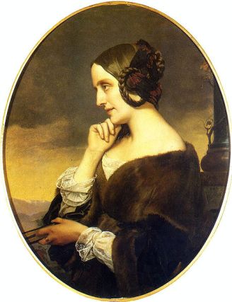 Marie de Agoult, 1843 (Henri Lehmann) (1814-1882)  Location TBD