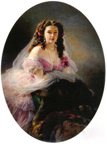 Varvara Korsakova, 1858 (Franz Xaver Winterhalter) (1805-1873)  Penza Savitsky Art Gallery, Russia  