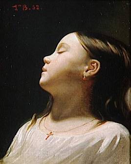 Fillette endormie, ca. 1852   (Leon Bonnat)  (1833-1922)  Location TBD