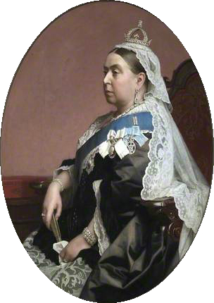 Victoria, Queen of Great Britain, 1887 (George Dunlop Leslie) (1835-1926) and (James Hayllar) (1829-1920)   Wallingford Town Hall, Oxfordshire  