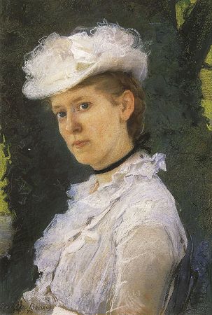 Martha Haskins, Lady George Darwin, 1889 (Cecilia Beaux) (1855-1942) Wadsworth Athenaeum, Hartford, CT