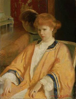 Ethel Cochrane, Mrs. Howard Cushing, wife of the artist, 1904 (Howard Gardiner Cushing) (1869-1916) Museum of Fine Arts, Boston, MA,      17.3170