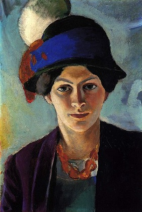 Elisabeth Gerhard, the artists wife, 1909 (August Macke) (1887-1914) Landesmuseum für Kunst und Kulturgeschichte, Münster,  NRW   