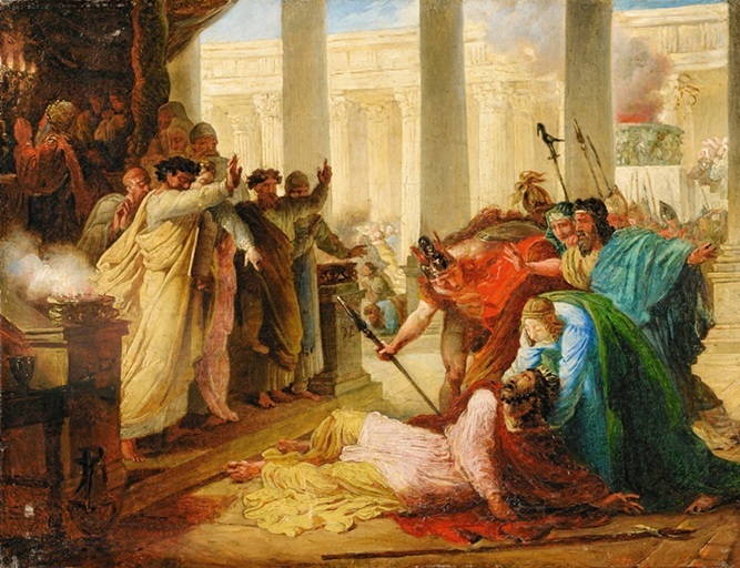 Death of Ptolemy IV Philopater, 204 BCE (François-Joseph Heim) (1787-1865) 