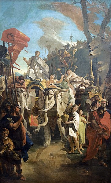 Triumph of Manius Curius Dentatus after the Battle of Beneventum, 275 BCE (Giovanni Battista Tiepolo) (1696-1770) State Hermitage Museum, St. Petersburg, ГЭ-7475 