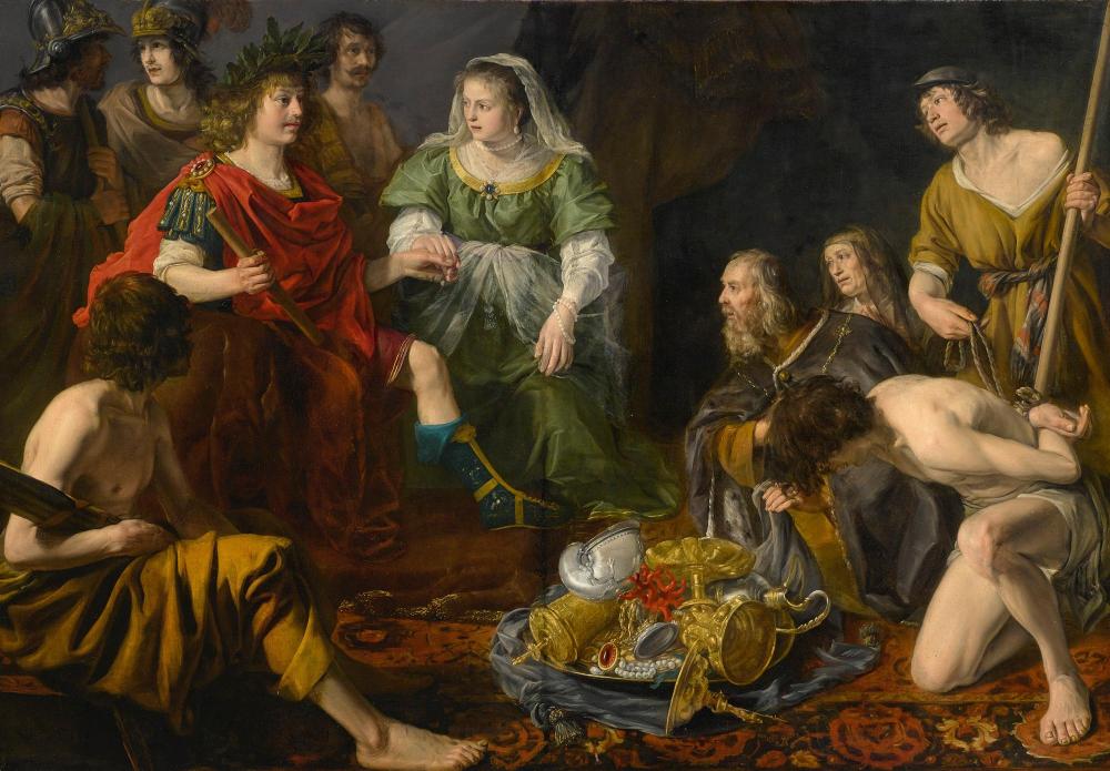 The Continence of Scipio, 209 BCE, by Gerard Van Kuijl (1604-1673) Sotheby