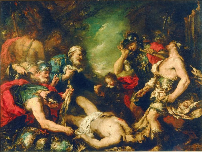 Battle of Gaugamela, 331 (Giovanni Antonio Guardi) (1699—1760) Pushkin Museum,	Moscow, Ж-225