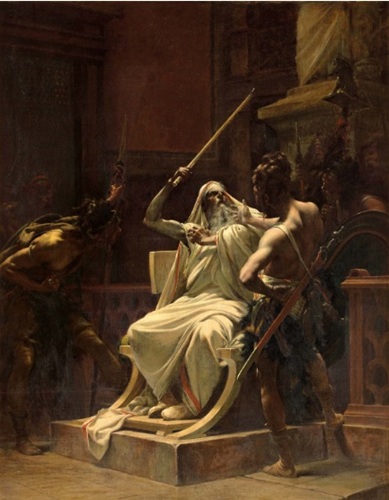 Celtic Gauls sack Rome, 386 BCE (Théobald Chartran) (1849–1907) École nationale supérieure des Beaux-Arts, Paris, PRP 128 ; MU 3010