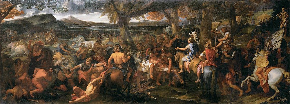 Battle of the Hydaspes, 326 BCE, May, painted in 1673 by Charles le Brun (1619-1690)
