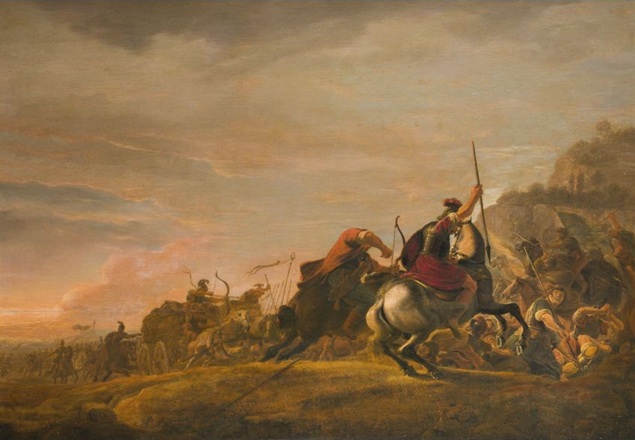 Battle of Thermopylae, 480 BCE (Gerrit Claesz Bleker) (1592-1656)