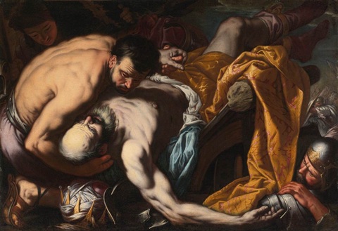Battle of Megiddo, death of Josiah, 609 BCE (Antonio Zanchi)  (1631–1722) 