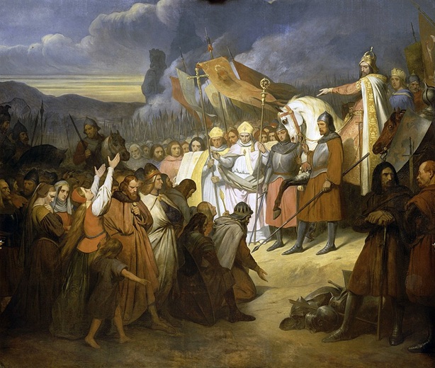 Surrender of Widukind, Saxon leader, 785, by Ary Scheffer (1795-1858) painted in 1835, Versailles, MV 2672