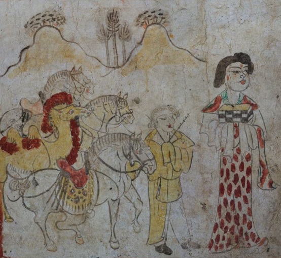 Figures from a Tang tomb, 736, Shaanxi Province