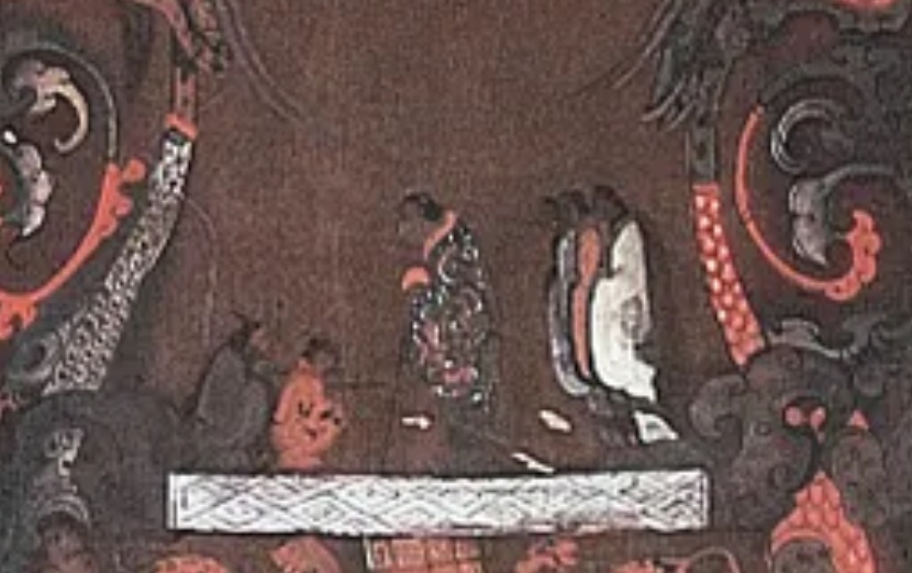 Funerary banner from the tomb of Lady Dai (Xin Zhui) detail, Mawangdui, Hunan Museum, Changsha