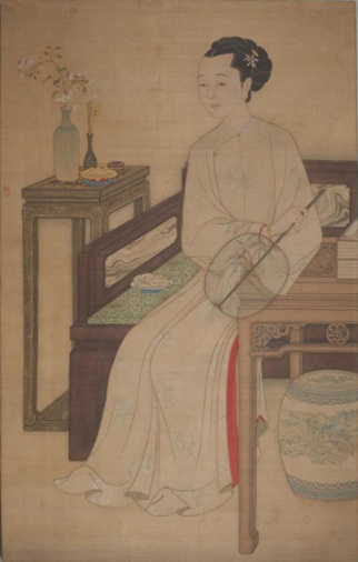 A Manchu Lady, ca. 1720 (Mangguli) (1672-1736) Philadelphia Art Museum, PA, 1970-259-2