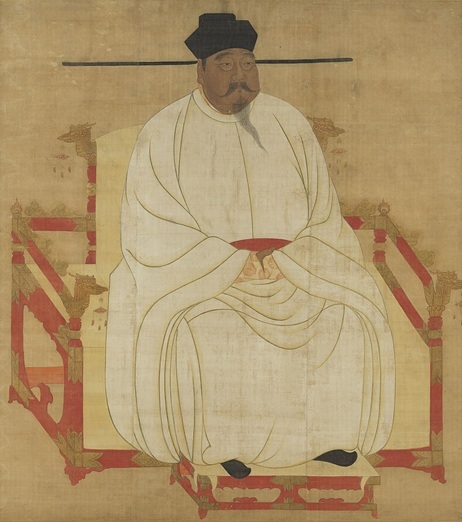 Emperor Taizu (Zhao Kuangyin), ca. 976 (Founder - Song Dynasty) National Museum Taipei, 000302N  宋太祖坐像　軸