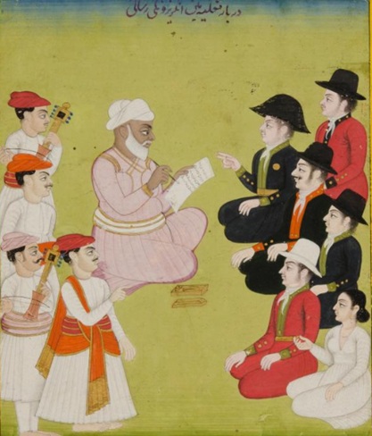 British officials at Mughal Court, ca. 1850 (Unknown Artist) Philadelphia Art Museum, PA, 1996-120-12
