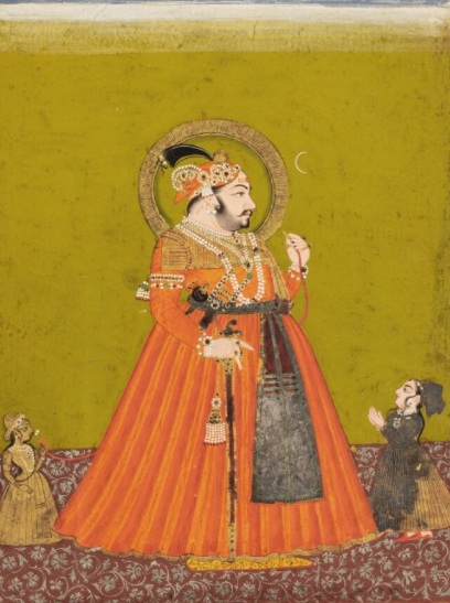 A Dignitary with attendants, ca. 1850 (Rajput School) 