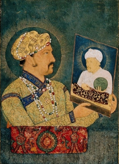 Jahangir with portrait of Akbar, ca. 1610 (Hashim) (fl. 1598-1664) Musée du Louvre, Paris, OA 3676 B 