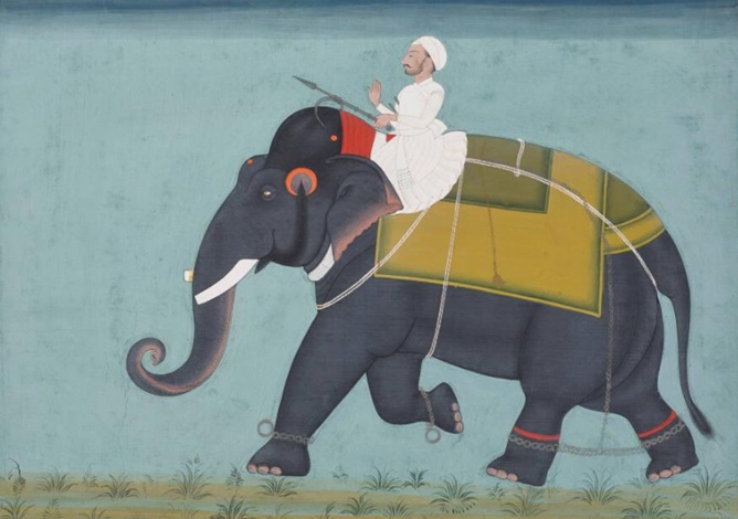 A Man and Elephant, ca. 1750 (Unknown Artist) The Museum of Fine Arts, Houston, TX, 2025.47