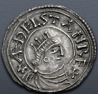 Aethelstan (r. 924-939), ca. 924 CE  (Norwich Mint - AR Penny)