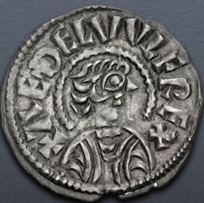 Aethelwulf (r. 839-858) ca. 854 CE   (Canterbury Mint - AR Penny)