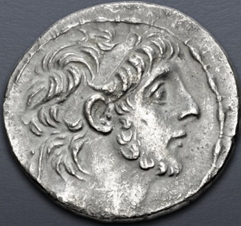 Antiochos IX Eusebes Philopator Kyzikenos, ca. 113-112 BCE  (Antioch on the Orontes mint AR tetradrachm)