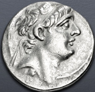 Antiochos IX Eusebes Philopator Kyzikenos, ca. 96-95 BCE  (Antioch on the Orontes mint - Silver tetradrachm)