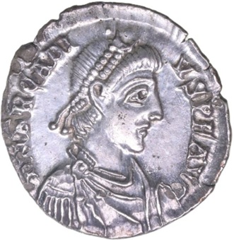 Arcadius,  383-408 CE  (Milan Mint - Silver Siliqua)
