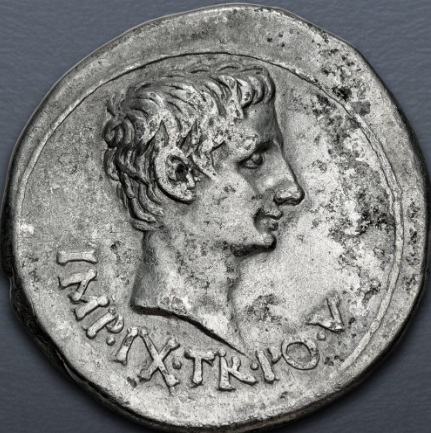 Augustus 19-18 BCE (possibly Pergamon mint -  AR Cistophorus)