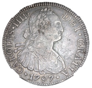 Carlos IV of Spain, 1797 (Mxico City mint - Silver 8 Reales)