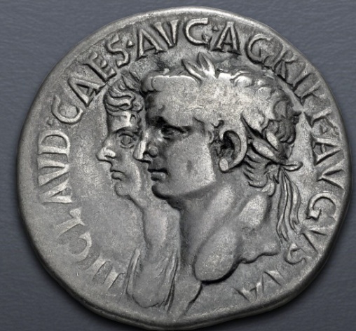Claudius with Agrippina Junior, 51 CE (Asia Minor - Ephesus possibly - AR Cistophorus)