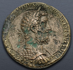Commodus, ca. 189 CE  (Rome Mint - Bimetallic Medallion)