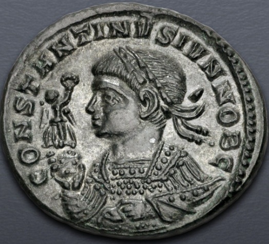 Constantine II, 322 CE (Treveri mint - 2nd officina - AE Follis) 