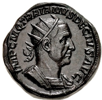 Trajan Decius,  250 CE (Rome Mint - AE Double Sestertius)