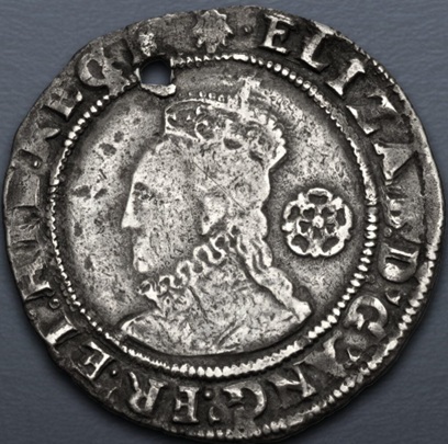 Elizabeth I, 1585 (London mint - AR Sixpence)