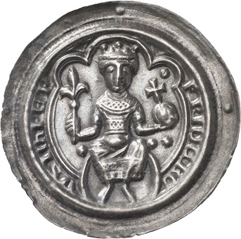 Frederick I Barbarossa,  ca. 1170 CE (Altenburg Mint - AE Bracteate) Münzkabinett Berlin,  18201196 