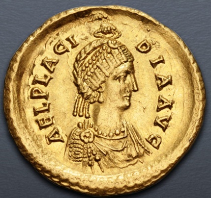 Galla Placidia, Augusta, 423-425 (Constantinople mint - AV Solidus)