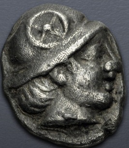 Helmeted man, ca. 440 BCE (Gaul - Massalia - Silver Obol)