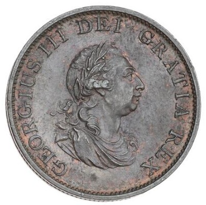 George III, 1799 (Half penny) KM 647, S 3778