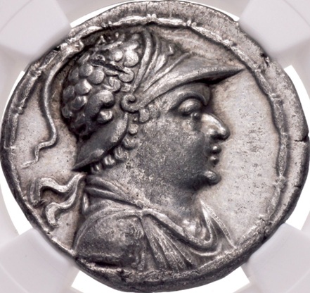 Heliokles I Dikaios,   145-130 BCE  (Bactria - AR Tetradrachm)